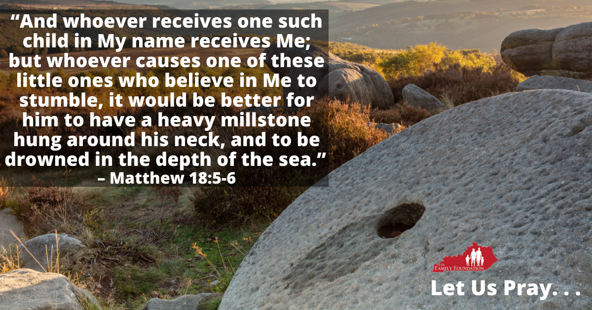 Let Us Pray - Matthew 185-6 (1200-628)