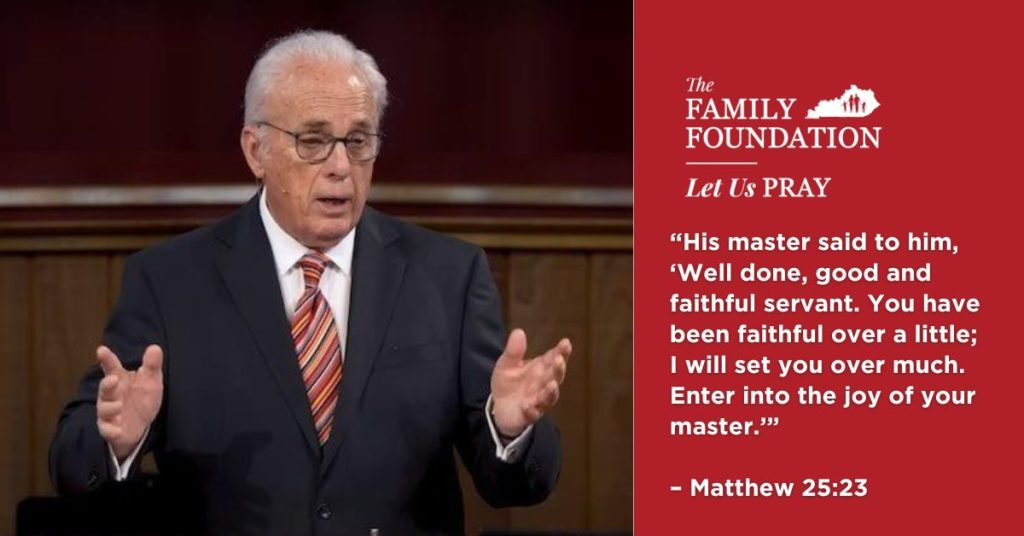 Let Us Pray Pastor John Macarthur Enters Glory The Family Foundation